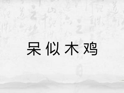 呆似木鸡