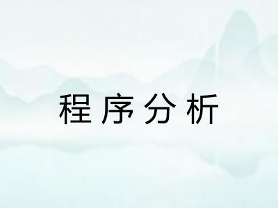 程序分析