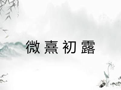 微熹初露 微熹初露