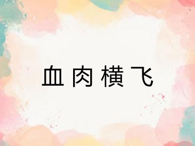 血肉横飞 血肉横飞