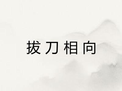 拔刀相向