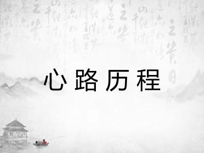 心路历程