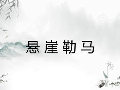 悬崖勒马 悬崖勒马