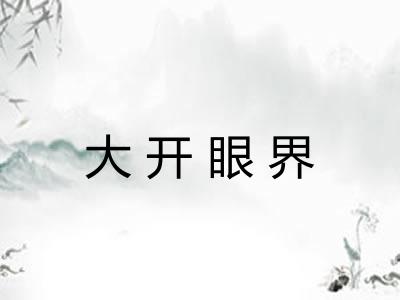 大开眼界