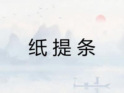 纸提条