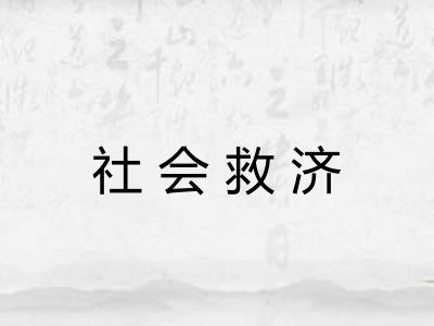 社会救济