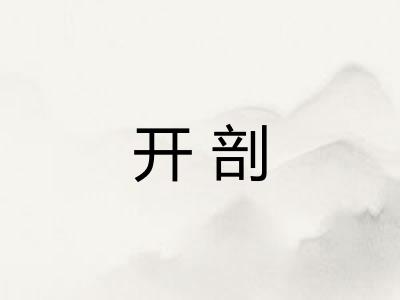 开剖