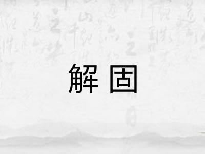解固