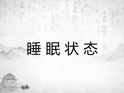睡眠状态 睡眠状态