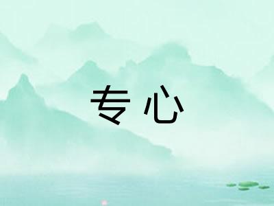 专心