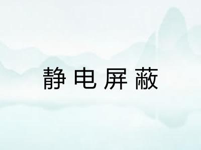 静电屏蔽 静电屏蔽