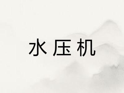 水压机 水压机