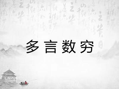 多言数穷