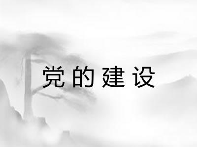 党的建设 党的建设