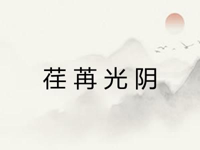 荏苒光阴 荏苒光阴