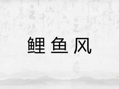 鲤鱼风 鲤鱼风