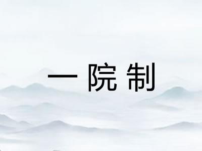 一院制