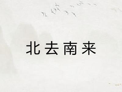 北去南来