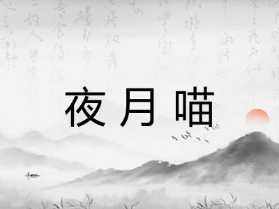 夜月喵 夜月喵