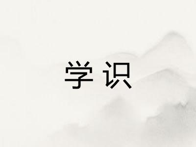 学识 学识