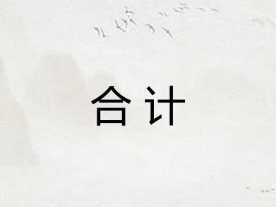 合计