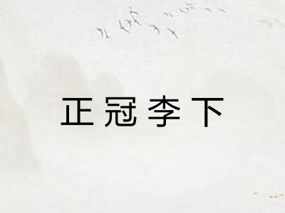 正冠李下