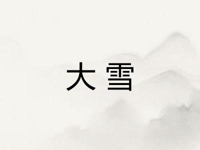 大雪 大雪