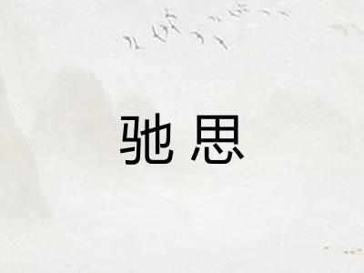 驰思 驰思