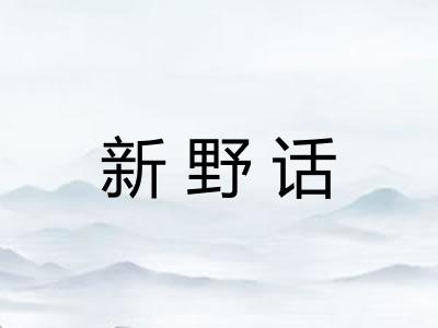 新野话 新野话
