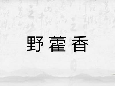 野藿香