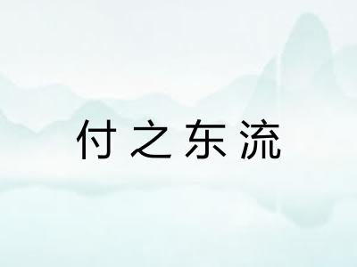 付之东流 付之东流