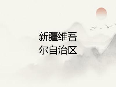 新疆维吾尔自治区