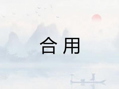 合用 合用