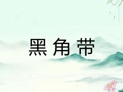 黑角带