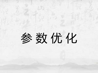 参数优化