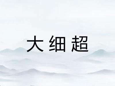 大细超 大细超