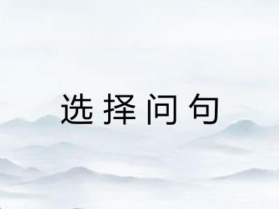 选择问句