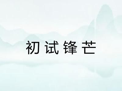 初试锋芒