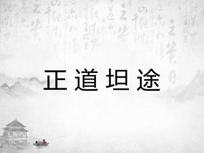 正道坦途 正道坦途