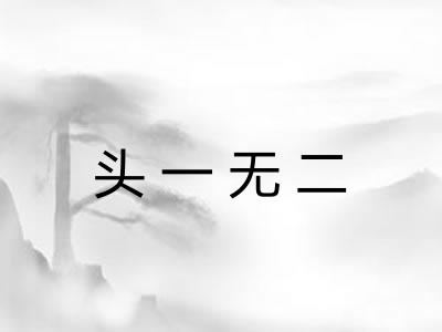 头一无二