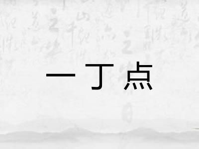 一丁点
