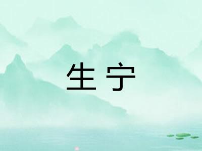生宁
