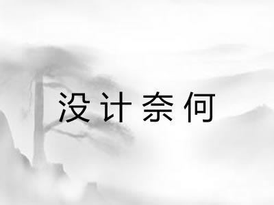 没计奈何