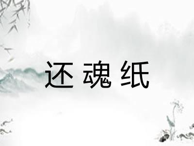 还魂纸