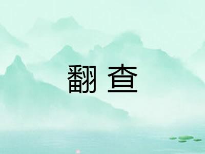 翻查 翻查