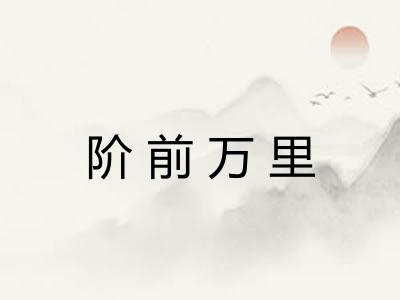 阶前万里