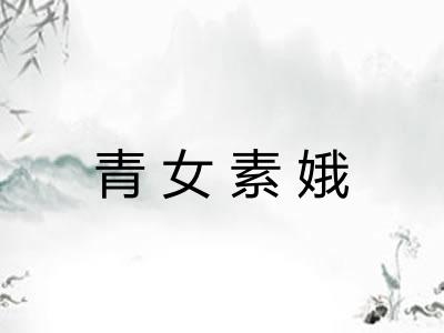 青女素娥 青女素娥