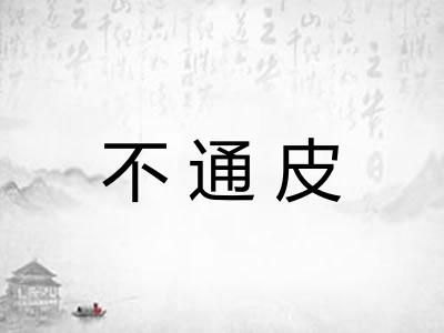 不通皮