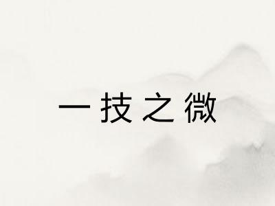 一技之微