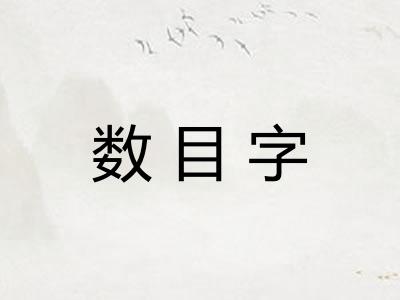 数目字